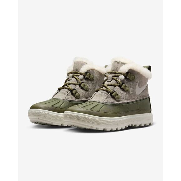 Nike Woodside Chukka 2 537345-200 Women's US 7 Taupe Faux Fur Ankle Boots HAM304 - Picture 1 of 15